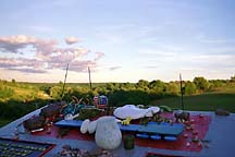 [ Woodstock memorial monument at dusk.  8/19/97
]