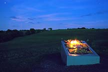 [ Woodstock memorial monument at night.  8/19/97
]