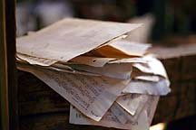 [ Sheet music in the Yasgur barn.  8/19/97 ]